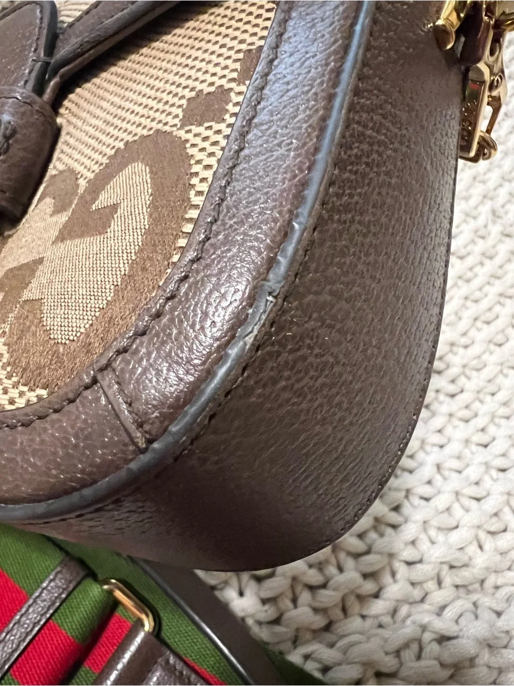 Gucci Monogram Jumbo GG Horsebit 1955 Crossbody Bag - Picture 8 of 16